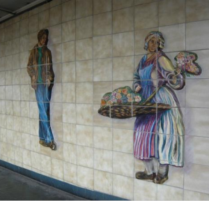 - Paisible l'image du "citoyen du métro" contemple la révolution -